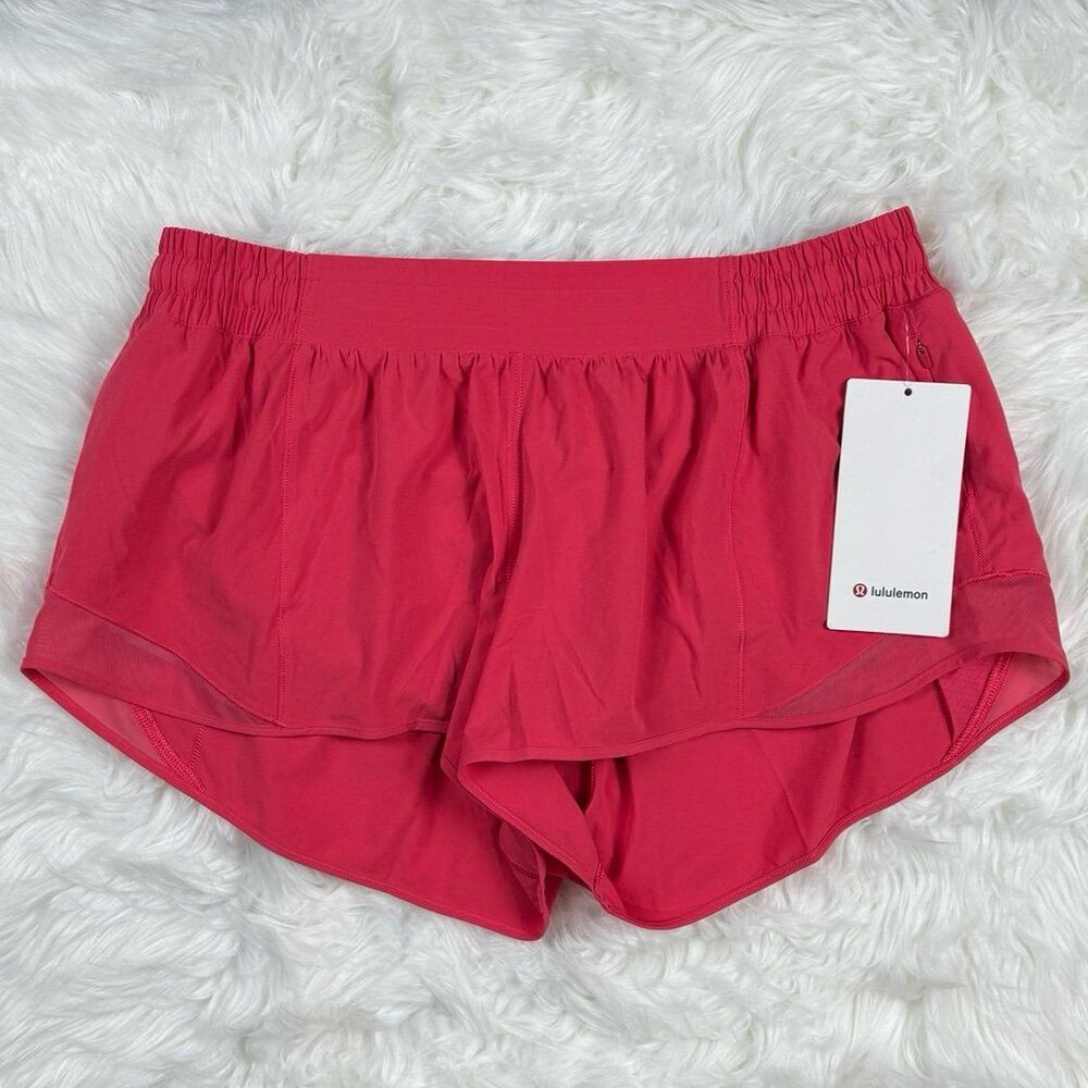Lululemon Hotty Hot Low Rise Lined Shorts 2.5" Glaze Pink Size 14